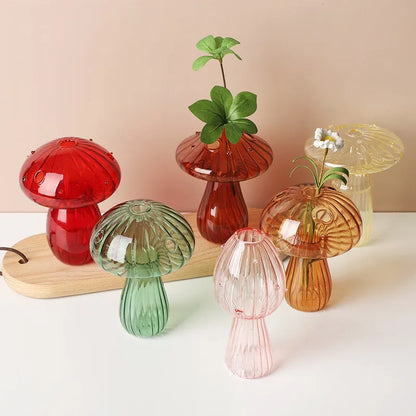 Royelux Transparent Mushroom Glass Vase