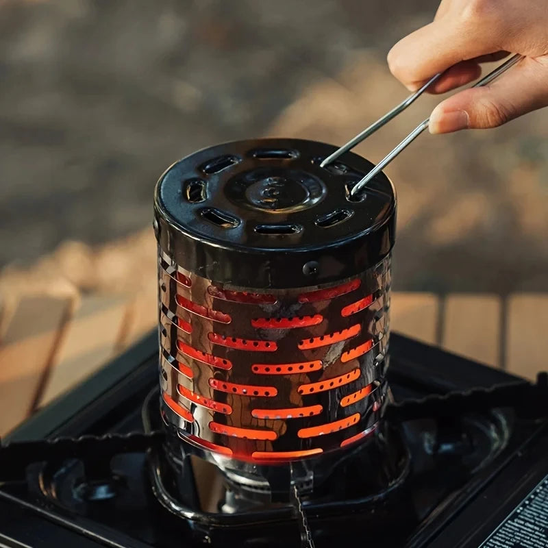 Royaleva Ultralight Mini Camping Stove - Portable Outdoor Gas Heater with Steel Cover - Default Title