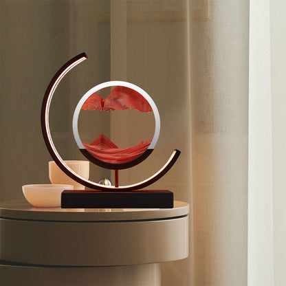 Royallure 3D Hourglass LED Lamp - Mesmerizing Sand Art for Home Decor