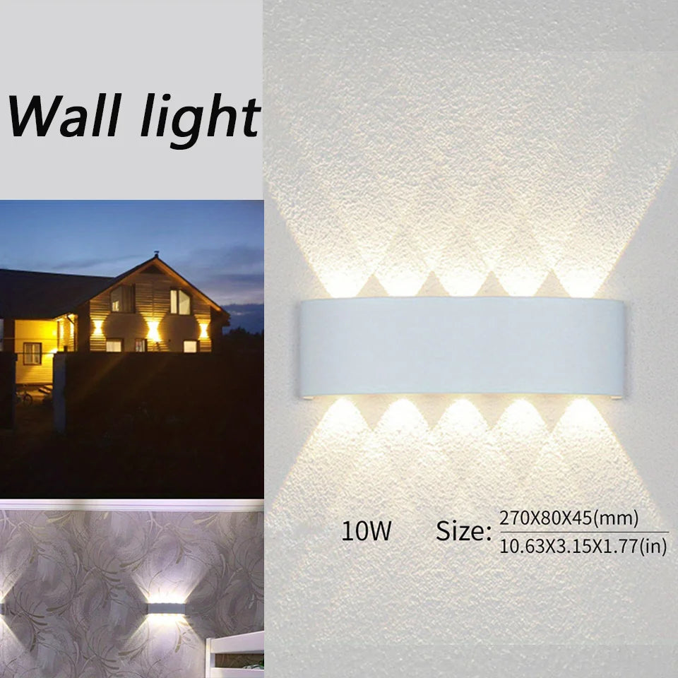 Rayvia Waterproof LED Wall Lamp for Indoor & Outdoor Spaces - 10W White / Cold White