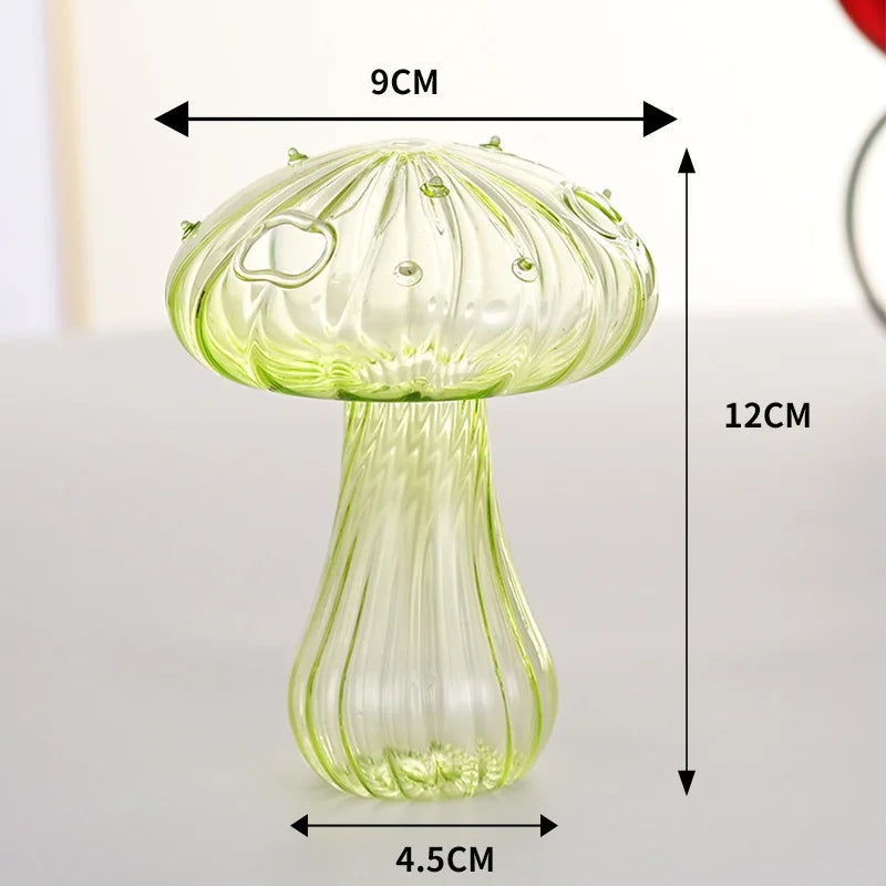 Royelux Transparent Mushroom Glass Vase