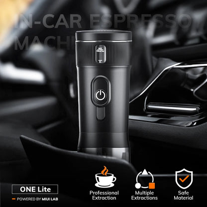 MIUI Portable Travel Espresso Maker – Lightweight DC12V Coffee Machine for Car & Camping