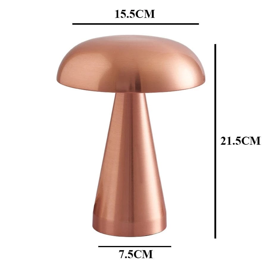 Vintage Mushroom Lamp - Rechargeable Reading Light for Modern Interiors