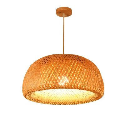 Luxora Hand-Woven Bamboo Pendant Light - Eco-Friendly Ceiling Lamp - Default Title