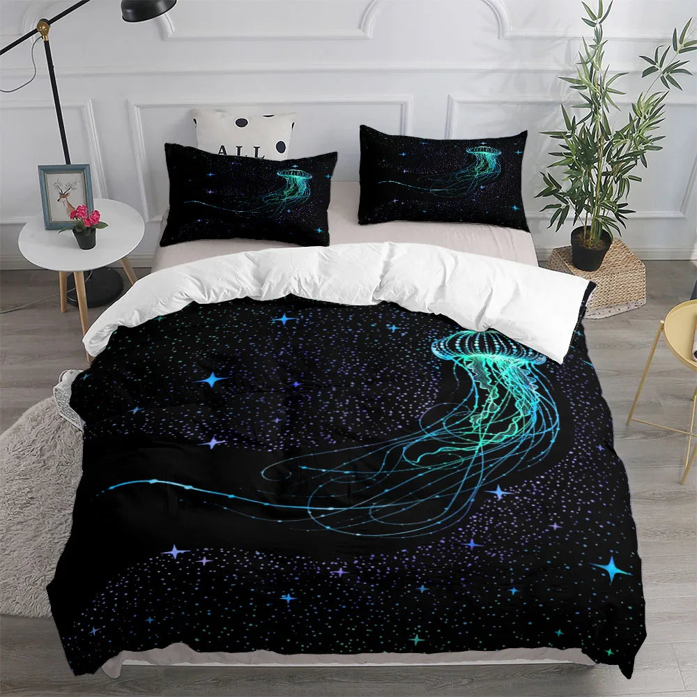 Royaleva Space Nebula Duvet Cover Set - Vibrant Bedding for Queen & King Sizes - Cosmos / 210x210cm