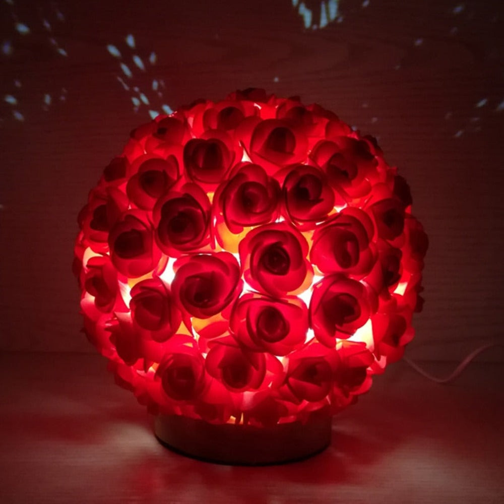 Royallure 3D Rose Sphere Flower Lamp - 9 Stunning Colors