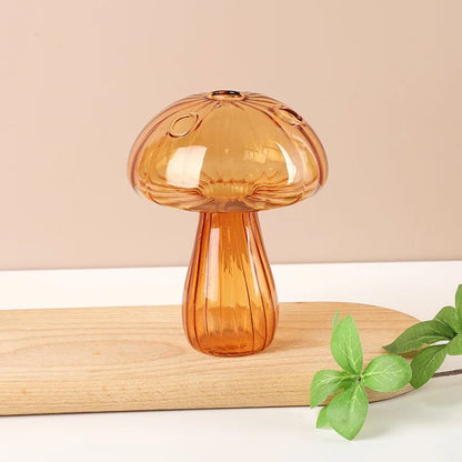 Royelux Transparent Mushroom Glass Vase