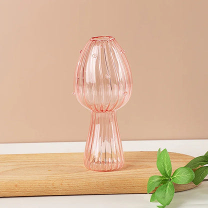 Royelux Transparent Mushroom Glass Vase