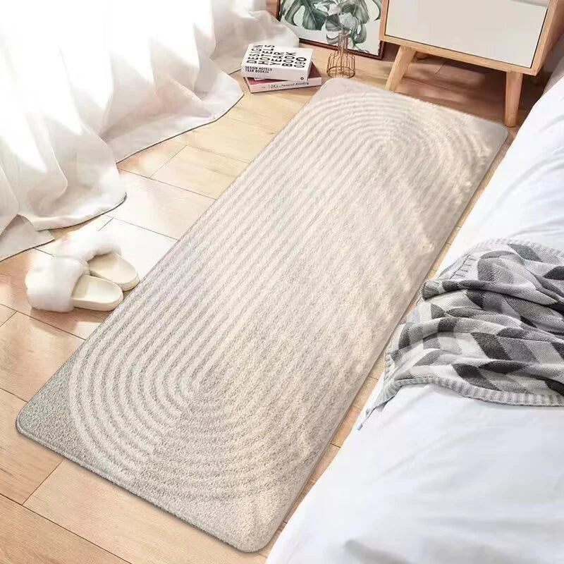 Royaleva Modern Bedside Rug - Soft Faux Cashmere Non-Slip Long Area Carpet - Design 1 / S 60x160cm