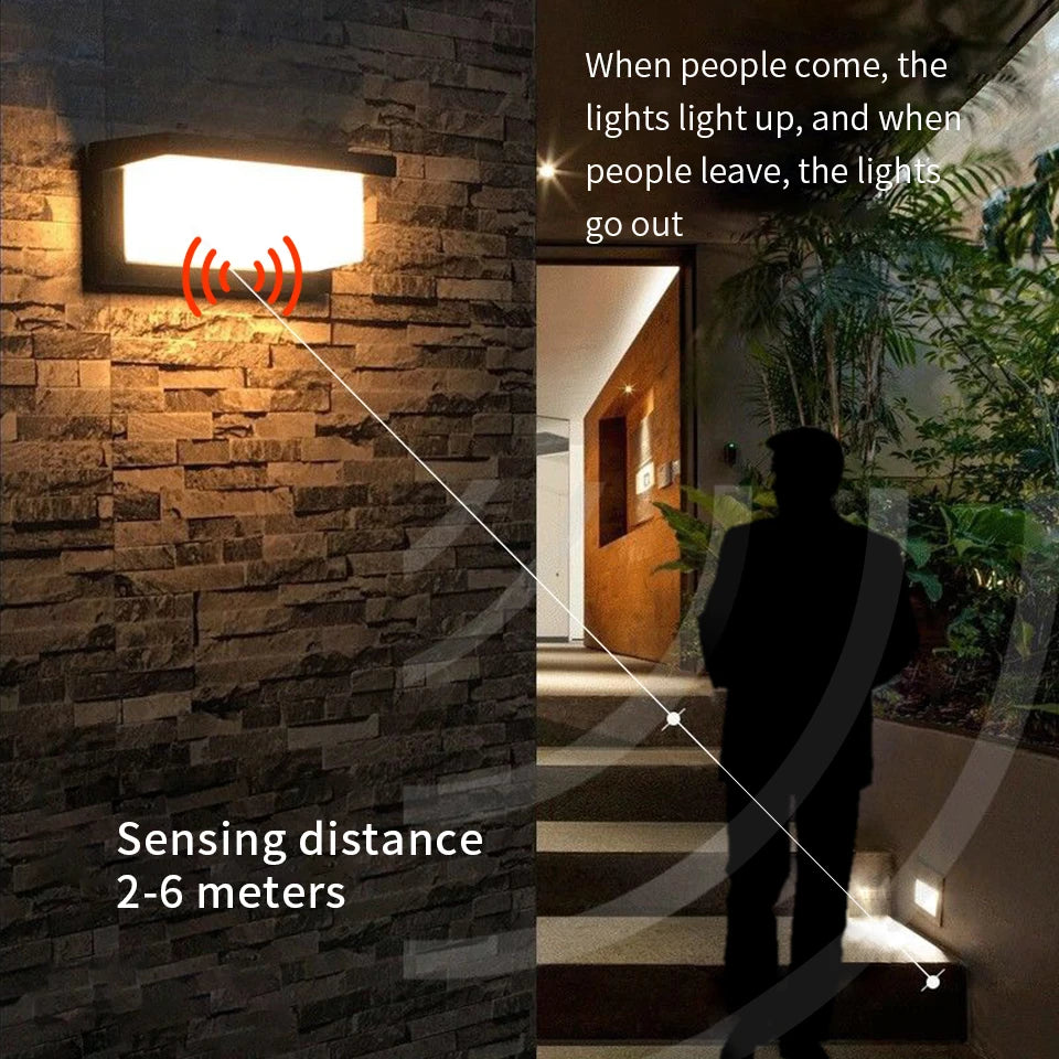 Royaleva Motion Sensor LED Wall Light for Modern Outdoor Spaces - No Sensor / Model G / Warm White