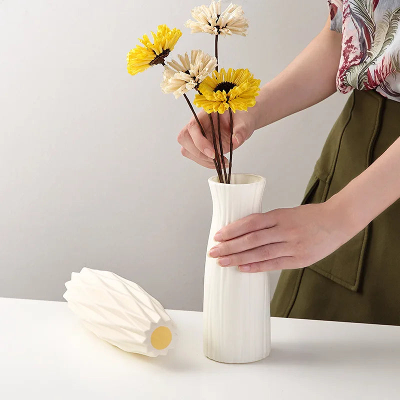 Royelux Modern Plastic Flower Vase - Elegant Nordic Décor for Every Room