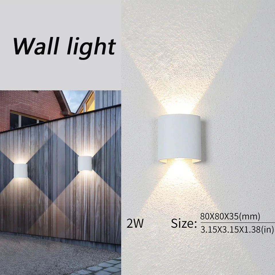 Rayvia Waterproof LED Wall Lamp for Indoor & Outdoor Spaces - 2W White / Cold White