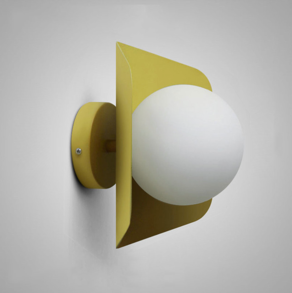 RoyaleGlow Colorful Globe Wall Lamp - Modern & Vibrant Lighting Solution - Yellow_White