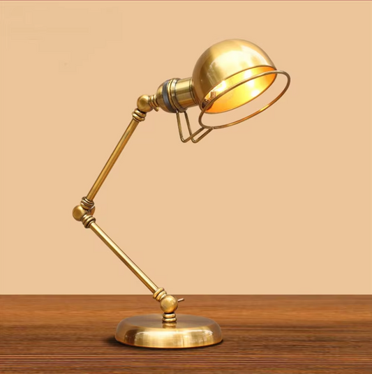 Decorative LED Retro Bronze Rocker Table Lamp - Gold & Black