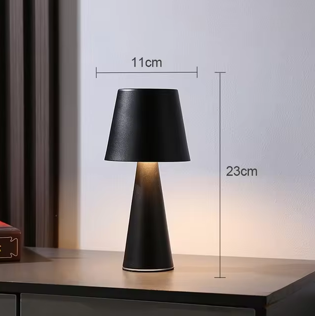 Royelux Dimmable Wireless Table Lamp - Rechargeable LED with Sleek Metallic Finish