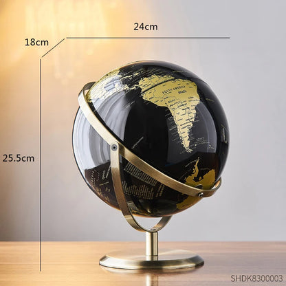 Retro World Map Globe - Perfect Home & Study Decor