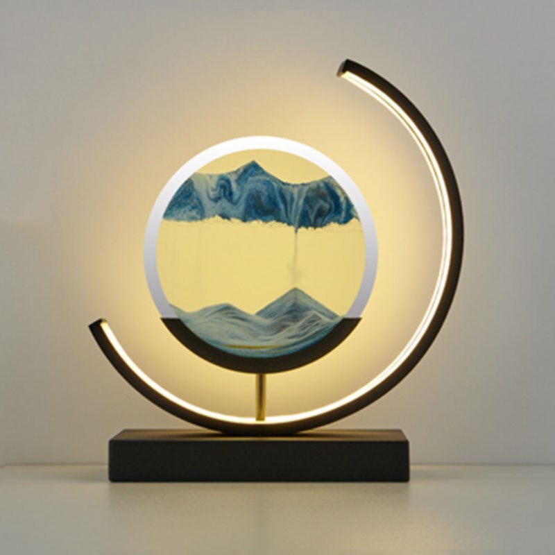 Royallure 3D Hourglass LED Lamp - Mesmerizing Sand Art for Home Decor