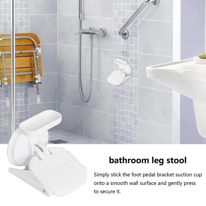 Royallure Shower Footrest & Shelf - Wall-Mounted Leg Support for Shaving & Comfort