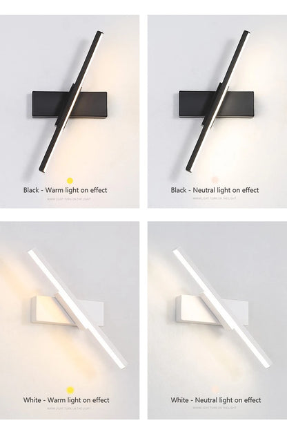 Rotatable LED Wall Light - Modern Lamp for Bedroom & Living Room