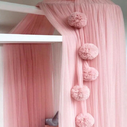 Rayvia Nordic Pom Poms - Fluffy Decorative Additions for Canopies - Pink