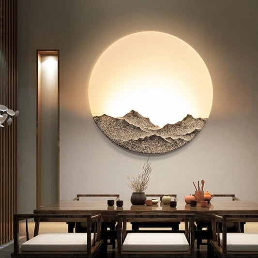 Royallure Sunset Mountain Wall Lamp - Elegant Decor (30CM-60CM)