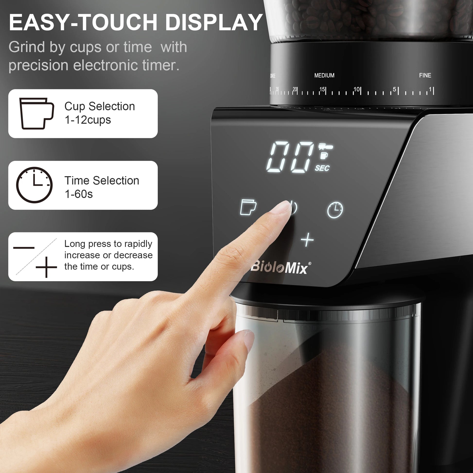 Elevate Your Coffee Game with the BioloMix Electric Coffee Grinder - BG706 / 110V / us