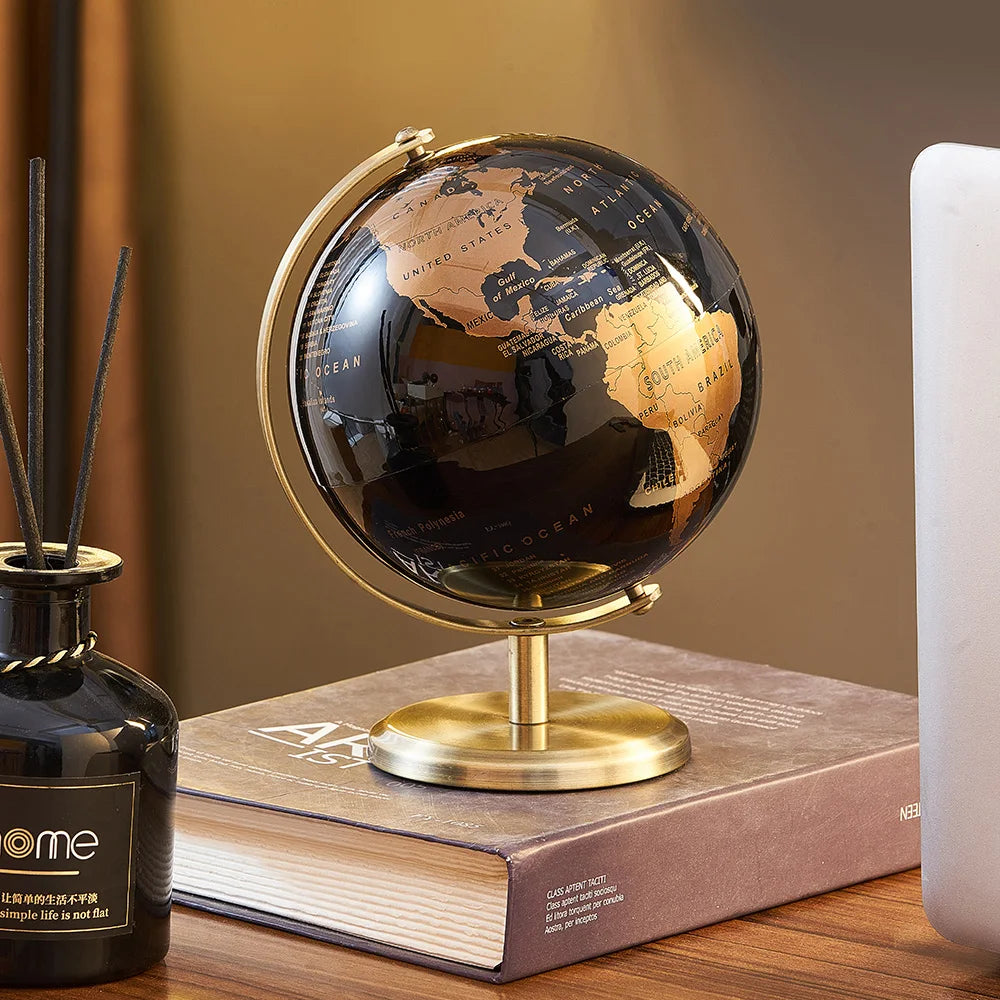 Retro World Map Globe - Perfect Home & Study Decor