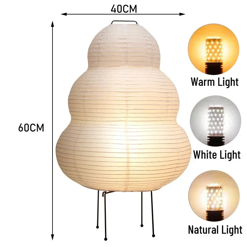 Royaleva Japanese Xuan Paper Table Lamp with Dimmable LED Light - B