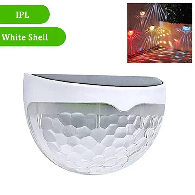 Solar Christmas lights outdoor, LED solar wall lamps, waterproof fence lights for garden decoration.