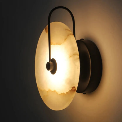 Royaleva Nordic Minimalist Marble Wall Lamp - Modern Circular LED Lighting - Gold / 16CM / White light 6000K