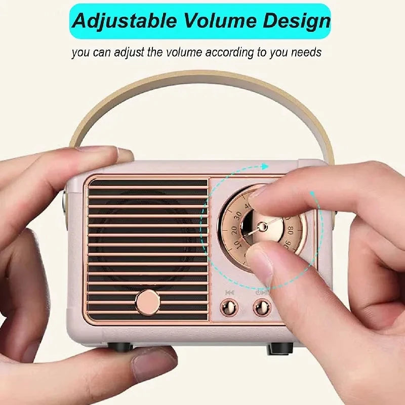 Portable Bluetooth Speaker – Multi-Mode Wireless Mini Speaker with Retro Design