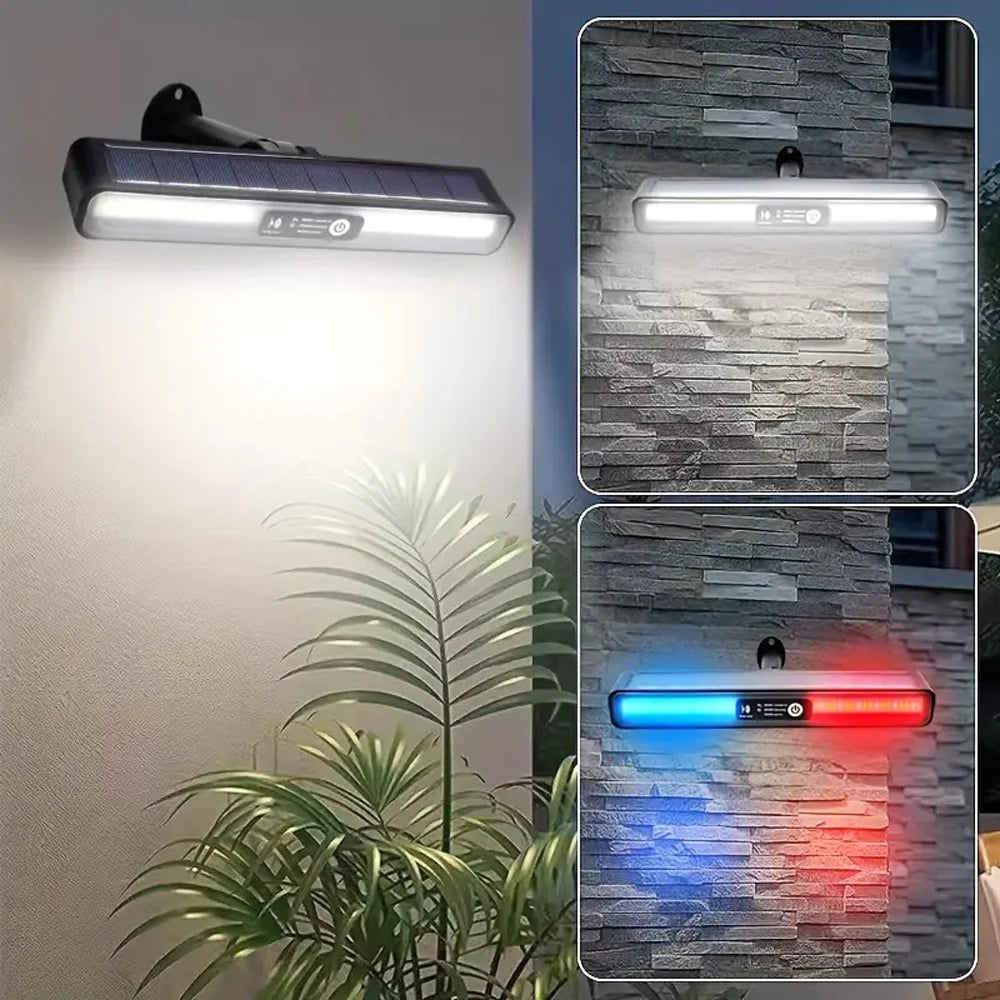 Royelux Solar Warning Wall Light - Wall-Mounted Decorative Outdoor LED Lamp