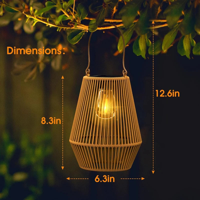 Royelux Handwoven Solar Garden Light - Waterproof Decorative Outdoor Lamp