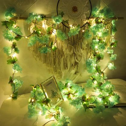 Royaleva Cherry Blossom LED Garland – Elegant Lighted Vines for Home and Event Décor