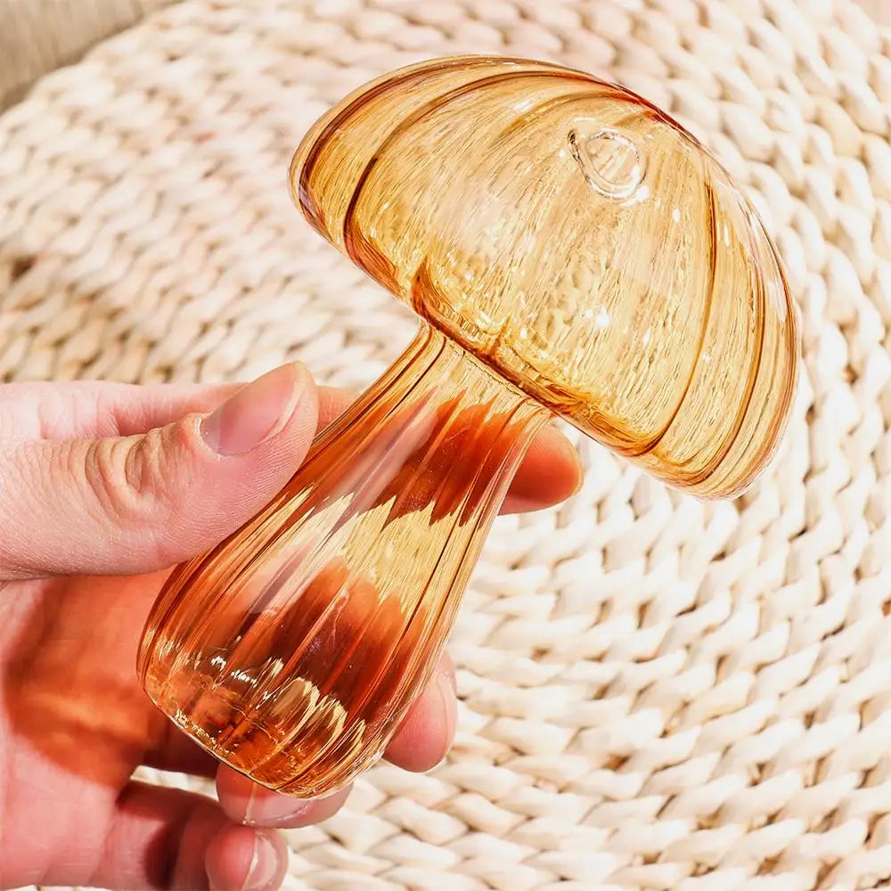 Royelux Transparent Mushroom Glass Vase