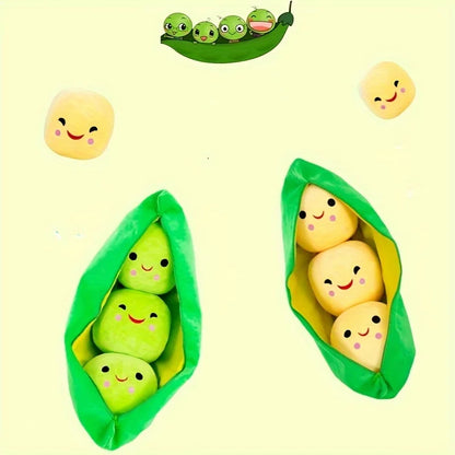 Royelux Plush Pea Pod Toy - Adorable Stuffed Peas Pillow for Kids & Gifts