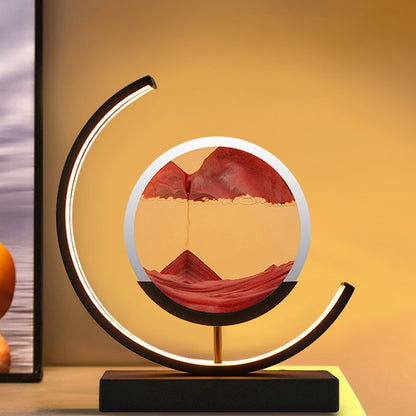 Royallure 3D Hourglass LED Lamp - Mesmerizing Sand Art for Home Decor