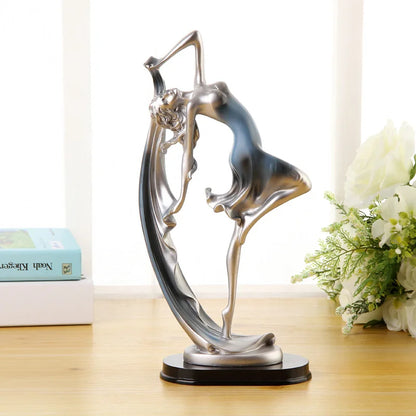 Elegant Ballet Dancing Girl Statue - Modern Resin Sculptures for Home Decor and Gifting