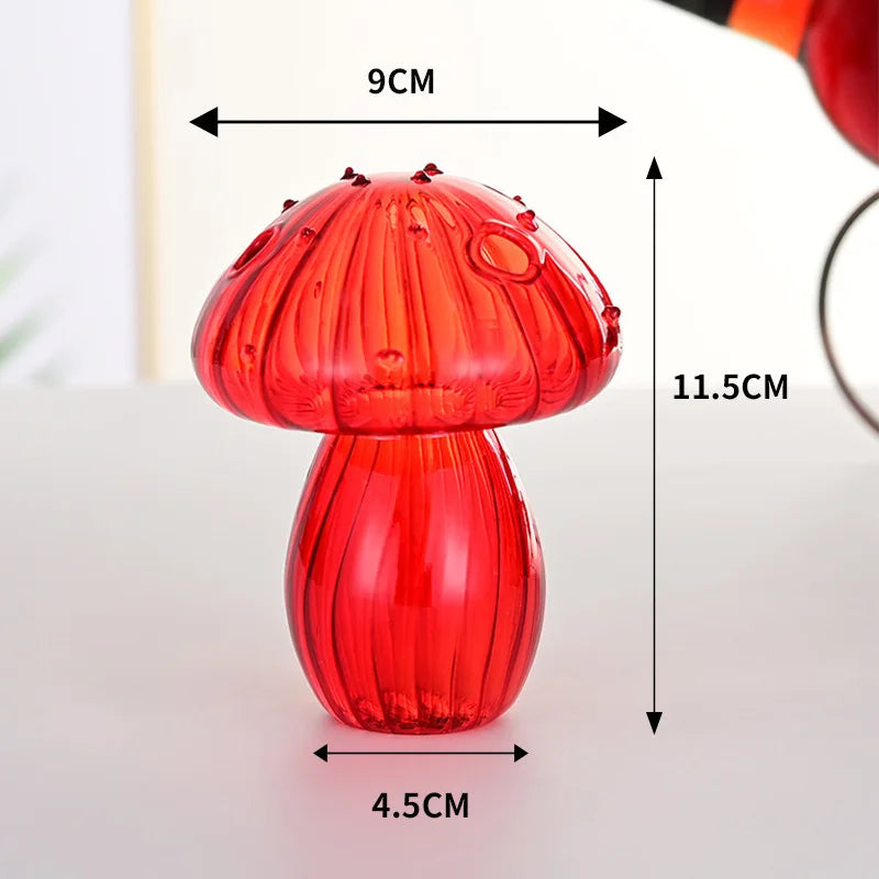 Royelux Transparent Mushroom Glass Vase