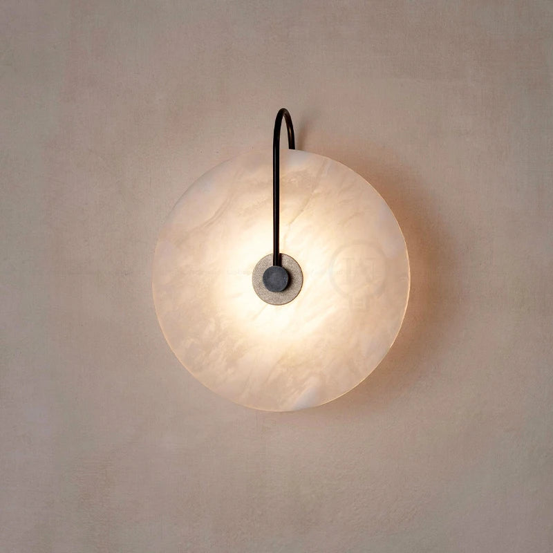 Royaleva Nordic Minimalist Marble Wall Lamp - Modern Circular LED Lighting - Gold / 16CM / White light 6000K