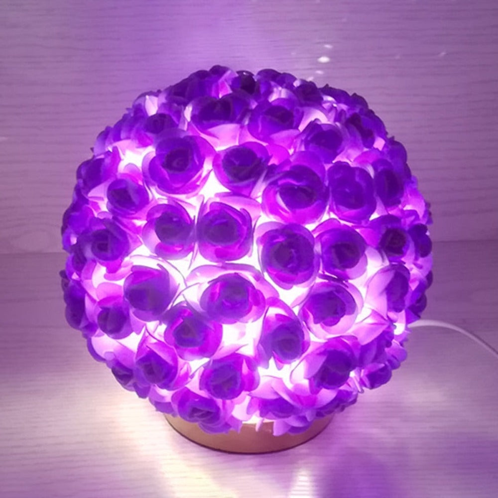 Royallure 3D Rose Sphere Flower Lamp - 9 Stunning Colors