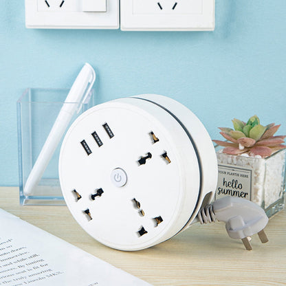 Royallure Round Universal Charging Power Hub with Multiple Outlets & USB Ports for Home and Office