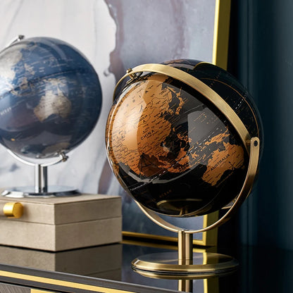 Retro World Map Globe - Perfect Home & Study Decor