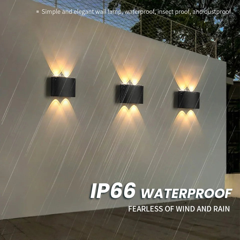 Rayvia Waterproof LED Wall Lamp for Indoor & Outdoor Spaces - 8W Black / Natural White