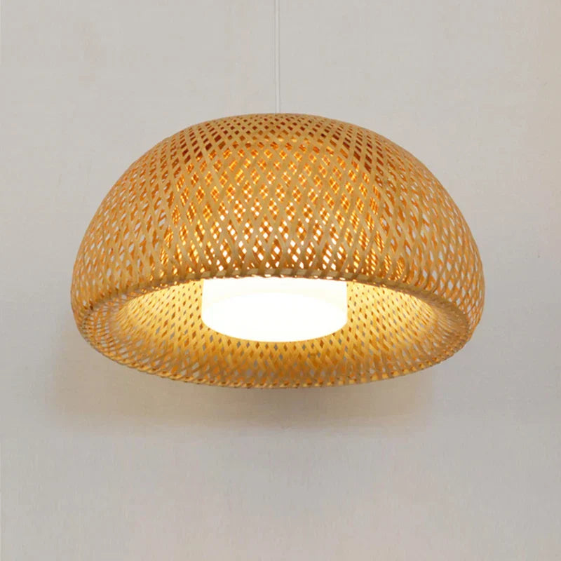 Luxora Hand-Woven Bamboo Pendant Light - Eco-Friendly Ceiling Lamp - Default Title