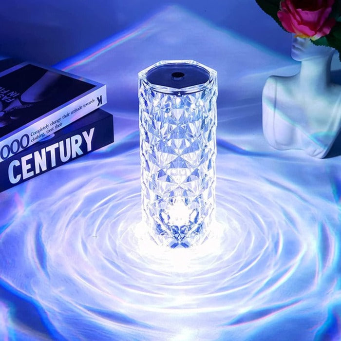 Royallure Sparkling Crystal Touch Lamp - Rechargeable 16 Color LED