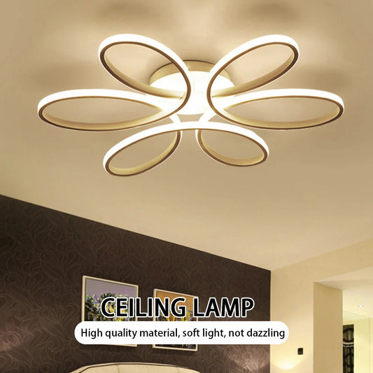 Modern LED Aisle Ceiling Lamp - Flower Design with 3-Color Light - White / White