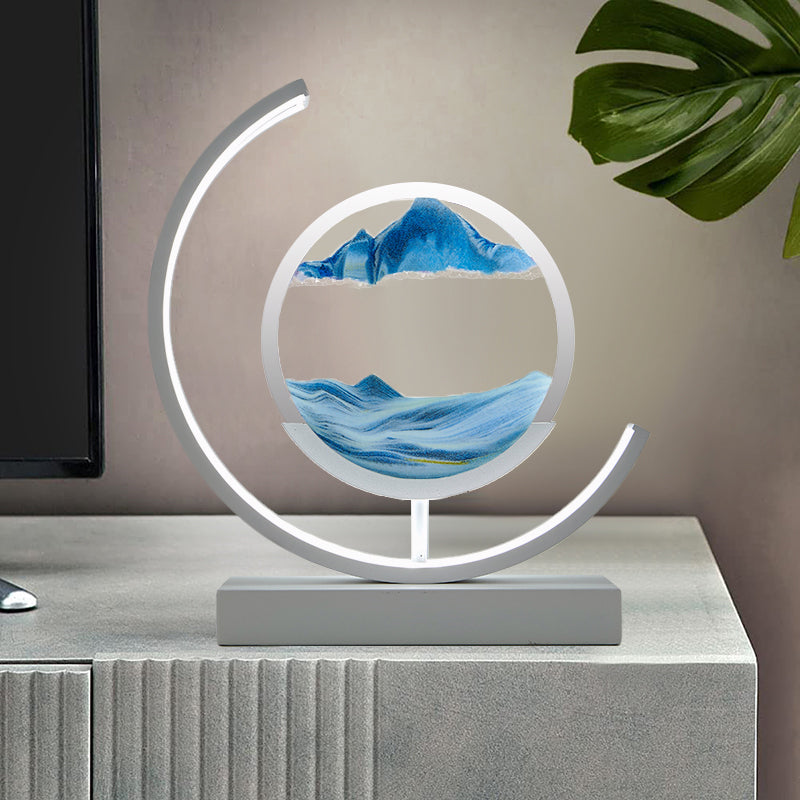 Royallure 3D Hourglass LED Lamp - Mesmerizing Sand Art for Home Decor