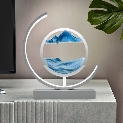 Royallure 3D Hourglass LED Lamp - Mesmerizing Sand Art for Home Decor