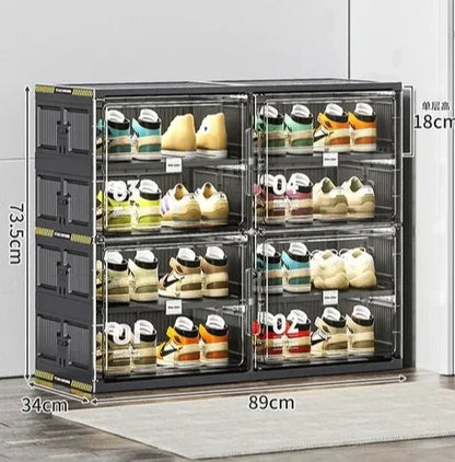 Royallure Smart Shoe Organizer - Space-Saving Stackable Storage Solution for Easy Access and Durability